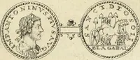 An illustration from Numismata imperatorum romanorum praestantiora a Julio Caesare ad Postumum usque per Joannem Vaillant (1743)