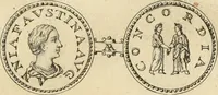 An illustration from Numismata imperatorum romanorum praestantiora a Julio Caesare ad Postumum usque per Joannem Vaillant (1743)