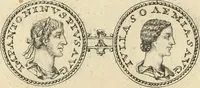 An illustration from Numismata imperatorum romanorum praestantiora a Julio Caesare ad Postumum usque per Joannem Vaillant (1743)