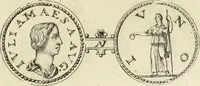 An illustration from Numismata imperatorum romanorum praestantiora a Julio Caesare ad Postumum usque per Joannem Vaillant (1743)