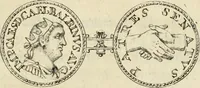 An illustration from Numismata imperatorum romanorum praestantiora a Julio Caesare ad Postumum usque per Joannem Vaillant (1743)