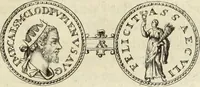 An illustration from Numismata imperatorum romanorum praestantiora a Julio Caesare ad Postumum usque per Joannem Vaillant (1743)