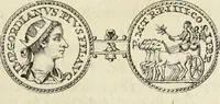An illustration from Numismata imperatorum romanorum praestantiora a Julio Caesare ad Postumum usque per Joannem Vaillant (1743)