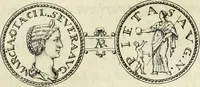 An illustration from Numismata imperatorum romanorum praestantiora a Julio Caesare ad Postumum usque per Joannem Vaillant (1743)