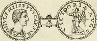 An illustration from Numismata imperatorum romanorum praestantiora a Julio Caesare ad Postumum usque per Joannem Vaillant (1743)