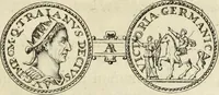 An illustration from Numismata imperatorum romanorum praestantiora a Julio Caesare ad Postumum usque per Joannem Vaillant (1743)