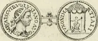 An illustration from Numismata imperatorum romanorum praestantiora a Julio Caesare ad Postumum usque per Joannem Vaillant (1743)