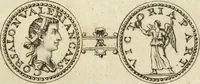 An illustration from Numismata imperatorum romanorum praestantiora a Julio Caesare ad Postumum usque per Joannem Vaillant (1743)