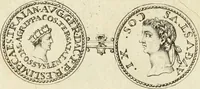 An illustration from Numismata imperatorum romanorum praestantiora a Julio Caesare ad Postumum usque per Joannem Vaillant (1743)