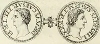An illustration from Numismata imperatorum romanorum praestantiora a Julio Caesare ad Postumum usque per Joannem Vaillant (1743)