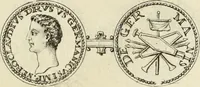 An illustration from Numismata imperatorum romanorum praestantiora a Julio Caesare ad Postumum usque per Joannem Vaillant (1743)