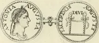 An illustration from Numismata imperatorum romanorum praestantiora a Julio Caesare ad Postumum usque per Joannem Vaillant (1743)