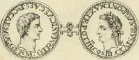 An illustration from Numismata imperatorum romanorum praestantiora a Julio Caesare ad Postumum usque per Joannem Vaillant (1743)
