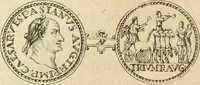 An illustration from Numismata imperatorum romanorum praestantiora a Julio Caesare ad Postumum usque per Joannem Vaillant (1743)