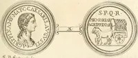 An illustration from Numismata imperatorum romanorum praestantiora a Julio Caesare ad Postumum usque per Joannem Vaillant (1743)