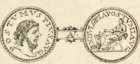 An illustration from Numismata imperatorum romanorum praestantiora a Julio Caesare ad Postumum usque per Joannem Vaillant (1743)