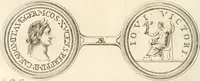 An illustration from Numismata imperatorum romanorum praestantiora a Julio Caesare ad Postumum usque per Joannem Vaillant (1743)