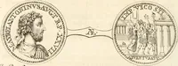 An illustration from Numismata imperatorum romanorum praestantiora a Julio Caesare ad Postumum usque per Joannem Vaillant (1743)