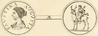 An illustration from Numismata imperatorum romanorum praestantiora a Julio Caesare ad Postumum usque per Joannem Vaillant (1743)