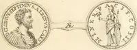 An illustration from Numismata imperatorum romanorum praestantiora a Julio Caesare ad Postumum usque per Joannem Vaillant (1743)
