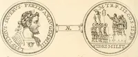 An illustration from Numismata imperatorum romanorum praestantiora a Julio Caesare ad Postumum usque per Joannem Vaillant (1743)