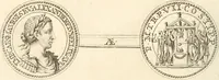 An illustration from Numismata imperatorum romanorum praestantiora a Julio Caesare ad Postumum usque per Joannem Vaillant (1743)