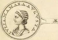 An illustration from Numismata imperatorum romanorum praestantiora a Julio Caesare ad Postumum usque per Joannem Vaillant (1743)