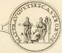 An illustration from Numismata imperatorum romanorum praestantiora a Julio Caesare ad Postumum usque per Joannem Vaillant (1743)