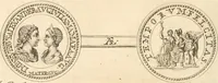 An illustration from Numismata imperatorum romanorum praestantiora a Julio Caesare ad Postumum usque per Joannem Vaillant (1743)