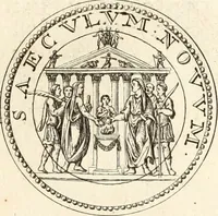 An illustration from Numismata imperatorum romanorum praestantiora a Julio Caesare ad Postumum usque per Joannem Vaillant (1743)