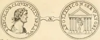 An illustration from Numismata imperatorum romanorum praestantiora a Julio Caesare ad Postumum usque per Joannem Vaillant (1743)