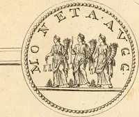 An illustration from Numismata imperatorum romanorum praestantiora a Julio Caesare ad Postumum usque per Joannem Vaillant (1743)