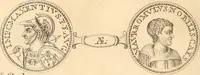 An illustration from Numismata imperatorum romanorum praestantiora a Julio Caesare ad Postumum usque per Joannem Vaillant (1743)