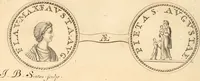 An illustration from Numismata imperatorum romanorum praestantiora a Julio Caesare ad Postumum usque per Joannem Vaillant (1743)