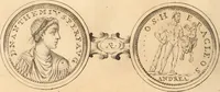 Picture 185 of 198 from Numismata imperatorum romanorum praestantiora a Julio Caesare ad Postumum usque per Joannem Vaillant (1743), leaf 277