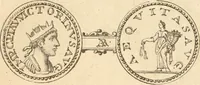 An illustration from Numismata imperatorum romanorum praestantiora a Julio Caesare ad Postumum usque per Joannem Vaillant (1743)