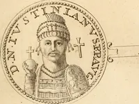 An illustration from Numismata imperatorum romanorum praestantiora a Julio Caesare ad Postumum usque per Joannem Vaillant (1743)
