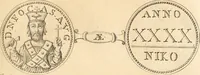 An illustration from Numismata imperatorum romanorum praestantiora a Julio Caesare ad Postumum usque per Joannem Vaillant (1743)