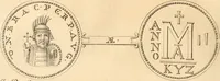 Picture 195 of 198 from Numismata imperatorum romanorum praestantiora a Julio Caesare ad Postumum usque per Joannem Vaillant (1743), leaf 285