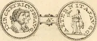 Picture 22 of 198 from Numismata imperatorum romanorum praestantiora a Julio Caesare ad Postumum usque per Joannem Vaillant (1743), leaf 39