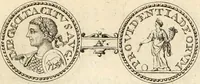 An illustration from Numismata imperatorum romanorum praestantiora a Julio Caesare ad Postumum usque per Joannem Vaillant (1743)