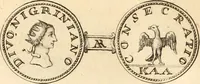 An illustration from Numismata imperatorum romanorum praestantiora a Julio Caesare ad Postumum usque per Joannem Vaillant (1743)