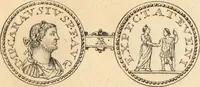 An illustration from Numismata imperatorum romanorum praestantiora a Julio Caesare ad Postumum usque per Joannem Vaillant (1743)