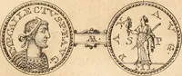 An illustration from Numismata imperatorum romanorum praestantiora a Julio Caesare ad Postumum usque per Joannem Vaillant (1743)