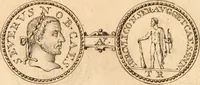 An illustration from Numismata imperatorum romanorum praestantiora a Julio Caesare ad Postumum usque per Joannem Vaillant (1743)