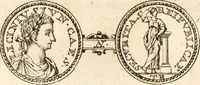 An illustration from Numismata imperatorum romanorum praestantiora a Julio Caesare ad Postumum usque per Joannem Vaillant (1743)