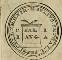An illustration from Numismata ærea imperatorum, augustarum, et cæsarum, in coloniis, municilpiis, et urbibus jure latio donatis, ex omni modulo percussa (1695)