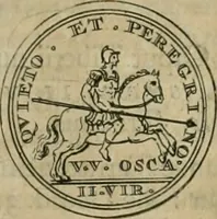 An illustration from Numismata ærea imperatorum, augustarum, et cæsarum, in coloniis, municilpiis, et urbibus jure latio donatis, ex omni modulo percussa (1695)