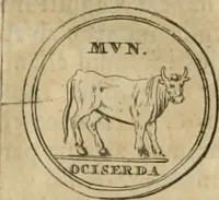 An illustration from Numismata ærea imperatorum, augustarum, et cæsarum, in coloniis, municilpiis, et urbibus jure latio donatis, ex omni modulo percussa (1695)