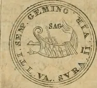 An illustration from Numismata ærea imperatorum, augustarum, et cæsarum, in coloniis, municilpiis, et urbibus jure latio donatis, ex omni modulo percussa (1695)